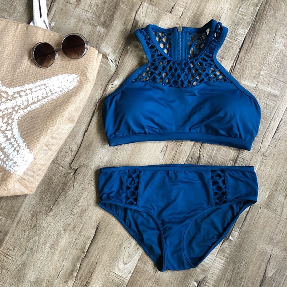 Seafolly Other - Seafolly Mesh About Caribbean Retro Pant & Top